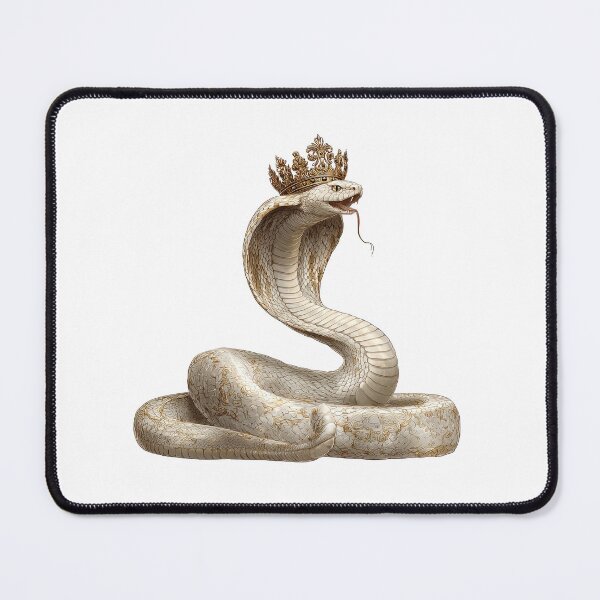 Item preview, Royal Cobra with Crown. Ruthless Ready, Powerful King Cobra Art Print designed and sold by ArtFairy38.