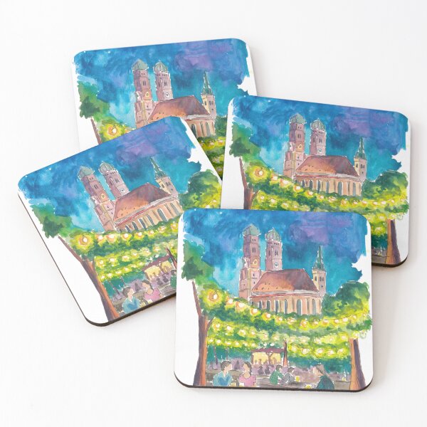 Item preview, Munich Nocturne Romance in the Bavarian Beergarden Glow designed and sold by artshop77.