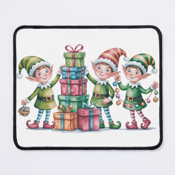 Item preview, Cheerful Christmas Elves designed and sold by Karaburmagirl.