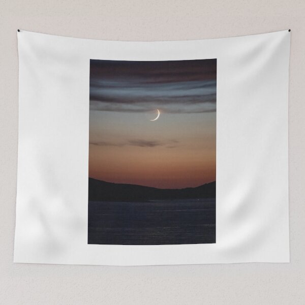 Item preview, Night Sky Moon Over Water Photographic Print designed and sold by Mother-Nature65.