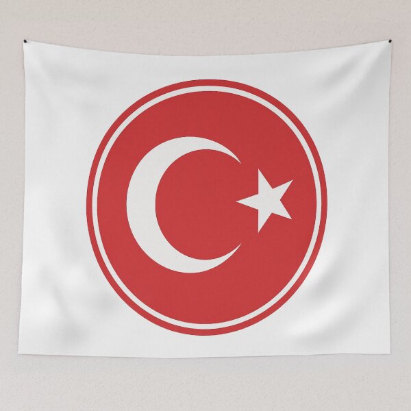 Item preview, Circular Emblem Turkish Flag Reinterpretation – Modern Red Badge Vector | Turkey Europe Istanbul Design designed and sold by Globalcitytees.