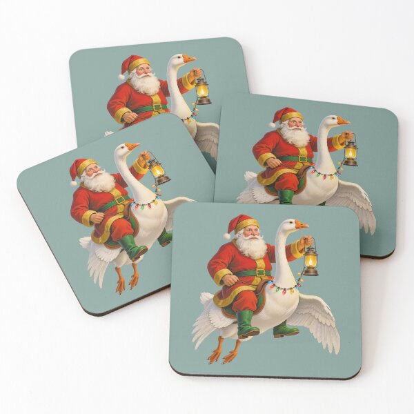 Item preview, Vintage Santa Claus riding a goose. designed and sold by Kamoufleur.