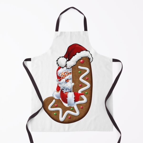 Item preview, Gingerbread Letter J Christmas Design | Cute Santa Alphabet Cookie Art designed and sold by Pandastore14.