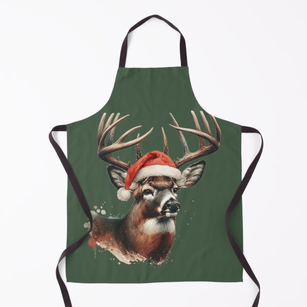 Item preview, Whitetail Buck Deer with Santa Hat designed and sold by LifeCrush.