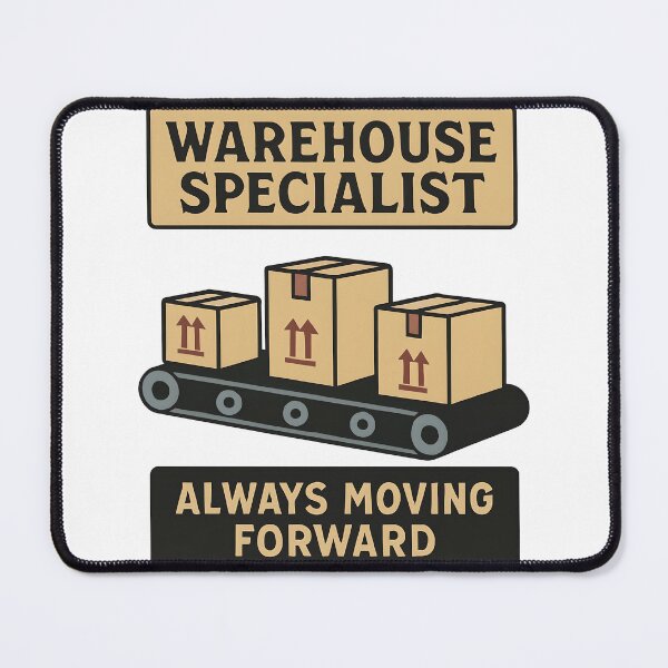 Item preview, Warehouse Specialist Always Moving Forward Conveyor Belt Design designed and sold by TeeTimeTreasure.