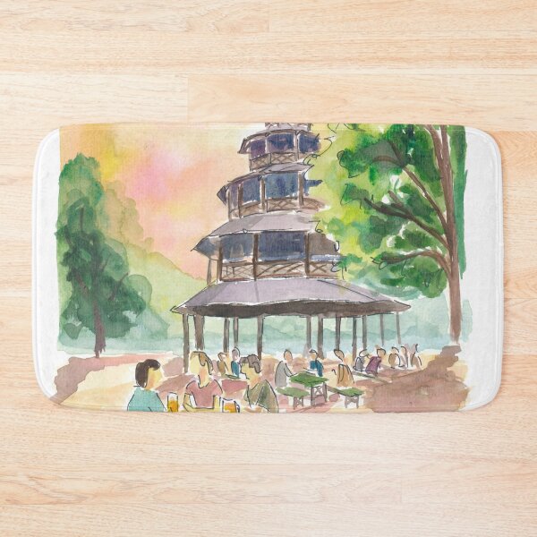 Item preview, Chinese Tower in English Garden Munich Later Afternoon Chilling designed and sold by artshop77.