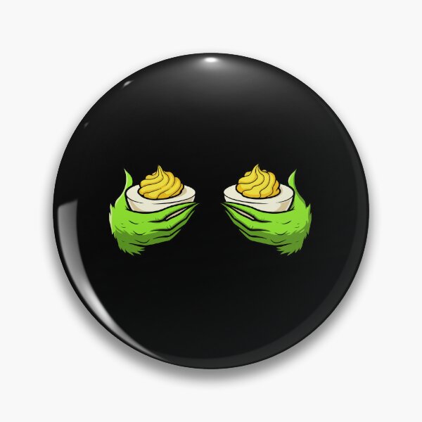 Item preview, Grinch Hands Holding Fun Festive Deviled Eggs designed and sold by MotivaChic.