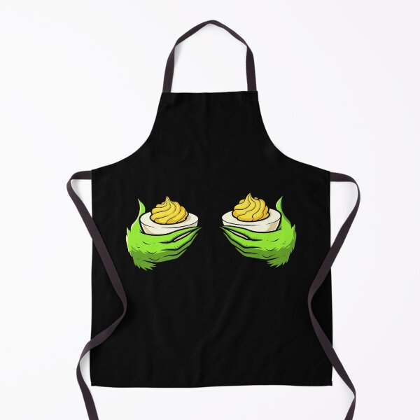 Item preview, Grinch Hands Holding Fun Festive Deviled Eggs designed and sold by MotivaChic.
