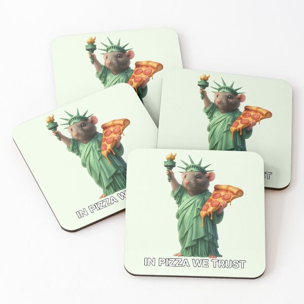 Item preview, Rat Statue of Liberty Holding Pizza – Funny NYC Parody Sticker designed and sold by YuliaHulia.