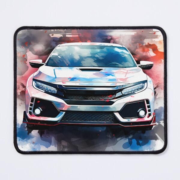 Item preview, Powerful Hatchback Car Framed By Watercolor Bridge Scene designed and sold by RevUpDesign.