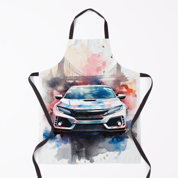 Item preview, Powerful Hatchback Car Framed By Watercolor Bridge Scene designed and sold by RevUpDesign.