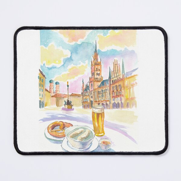 Item preview, Typical Breakfast at Marienplatz in Munich Morning Charm designed and sold by artshop77.