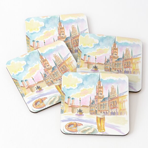 Item preview, Typical Breakfast at Marienplatz in Munich Morning Charm designed and sold by artshop77.