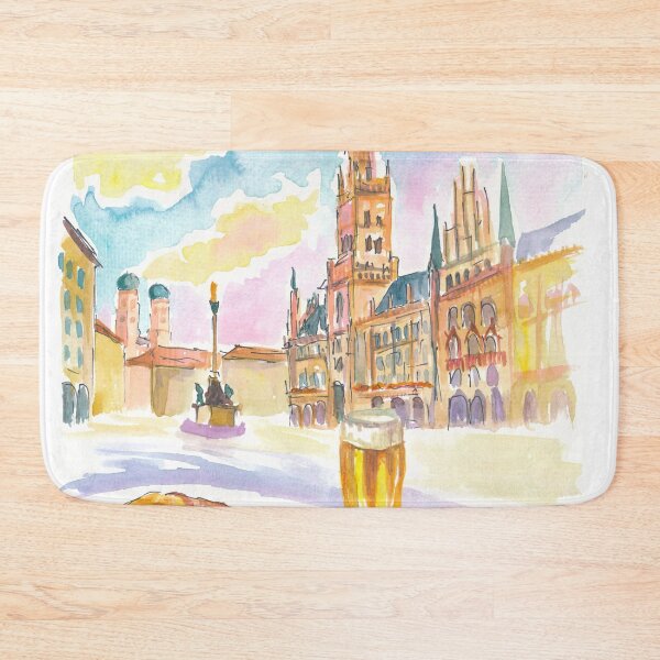 Item preview, Typical Breakfast at Marienplatz in Munich Morning Charm designed and sold by artshop77.