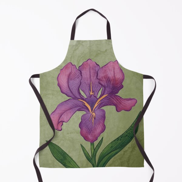 Aperçu de l'œuvre Illustration Florale Iris Violet créée et vendue par Mel-Mas-Stoband.
