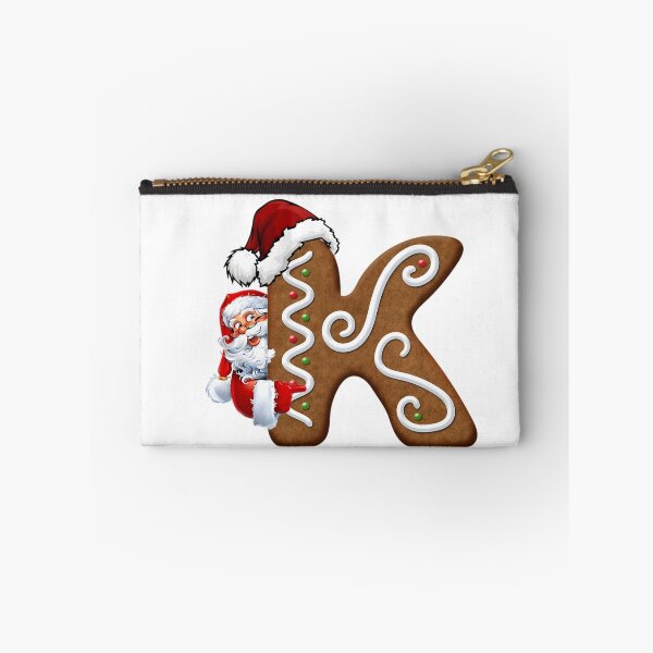 Item preview, Gingerbread Letter K Christmas Design | Cute Santa Alphabet Cookie Art designed and sold by Pandastore14.