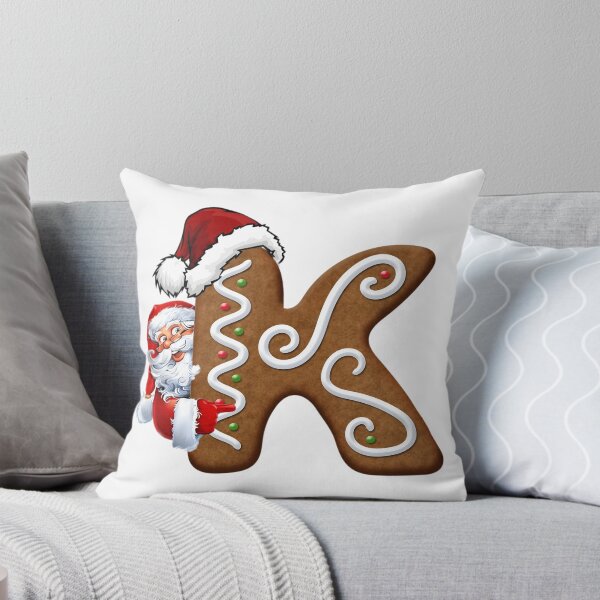 Item preview, Gingerbread Letter K Christmas Design | Cute Santa Alphabet Cookie Art designed and sold by Pandastore14.