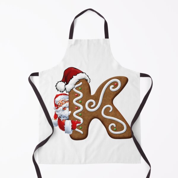 Item preview, Gingerbread Letter K Christmas Design | Cute Santa Alphabet Cookie Art designed and sold by Pandastore14.