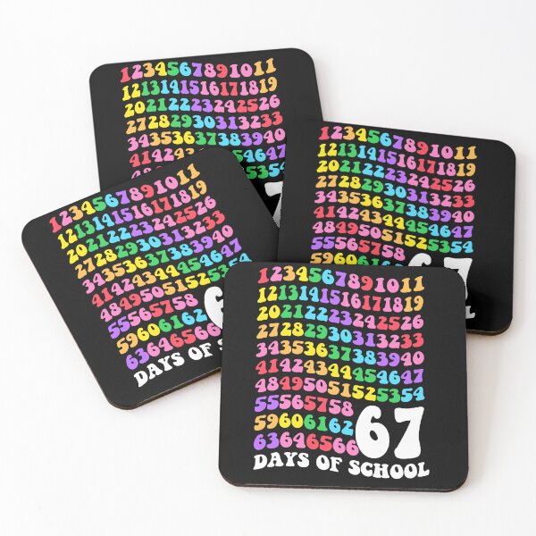 Item preview, Colorful Number Chart Celebrating Fun 67 School Days designed and sold by MotivaChic.