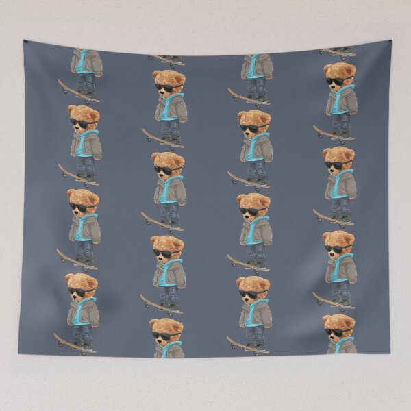 Item preview, Cool teddy bear standing on skateboard with jacket designed and sold by Bhonard 21.