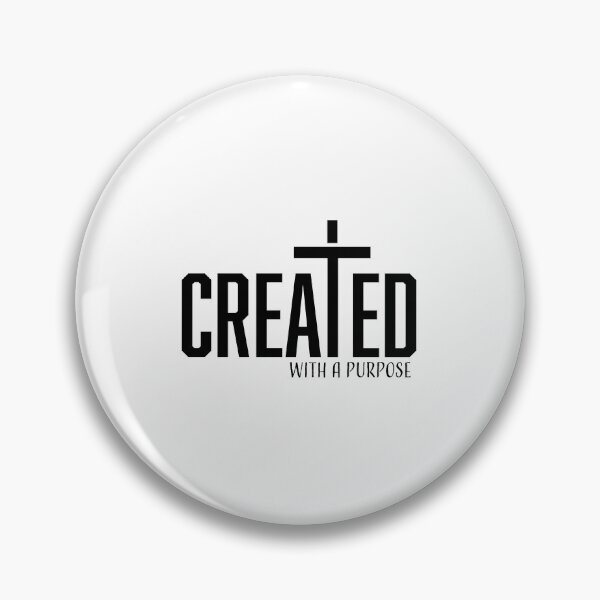 Item preview, Created With A Purpose – Christian Faith Typography T-Shirt Design designed and sold by CrossCrafted.
