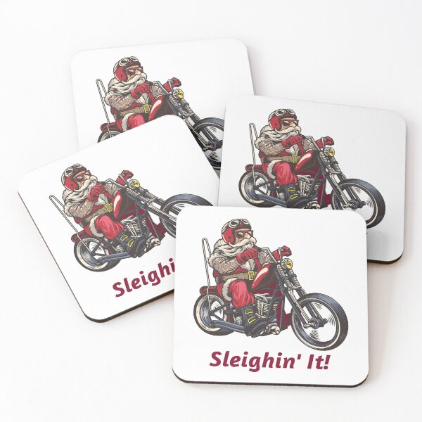 Item preview, Santa on a motorcycle Sleighin' It! designed and sold by DakotaValkyrie.