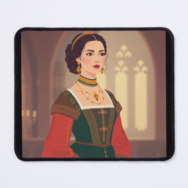 Item preview, Tudor Era Courtier woman in a beautiful period dress portrait art designed and sold by Vintage Designs +.