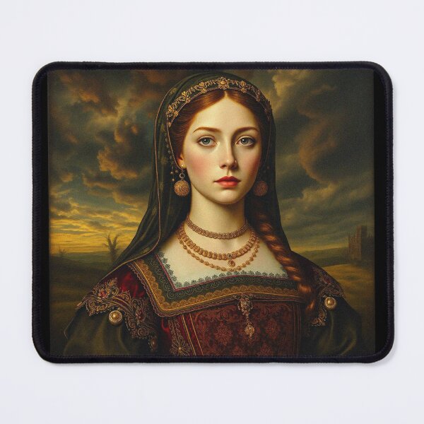 Item preview, Tudor Era Courtier woman in a beautiful period dress portrait art designed and sold by Vintage Designs +.