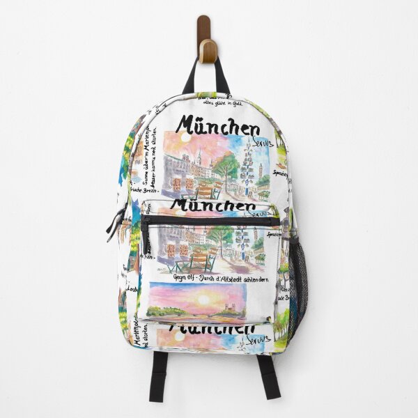 Item preview, Munich Bavaria Perfect Day Travel Sketches and Memories Art - German Version designed and sold by artshop77.