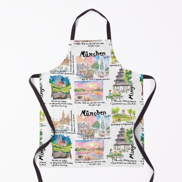 Item preview, Munich Bavaria Perfect Day Travel Sketches and Memories Art - German Version designed and sold by artshop77.