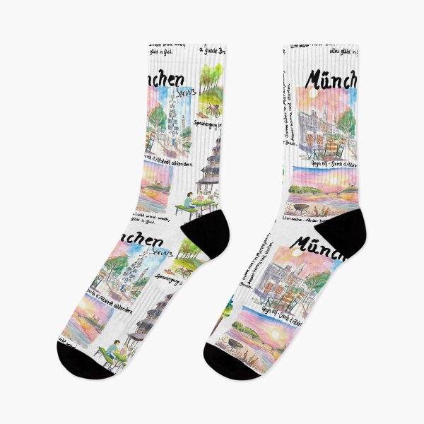 Item preview, Munich Bavaria Perfect Day Travel Sketches and Memories Art - German Version designed and sold by artshop77.