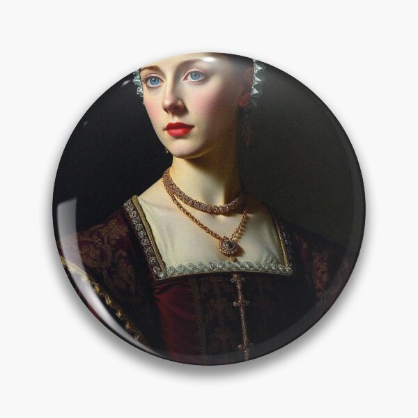 Item preview, Tudor Era Courtier woman in a beautiful period dress portrait art designed and sold by Vintage Designs +.