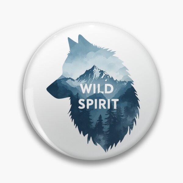 Item preview, Wild Spirit Wolf • Watercolor Mountain Silhouette designed and sold by Erik Visnievskij.