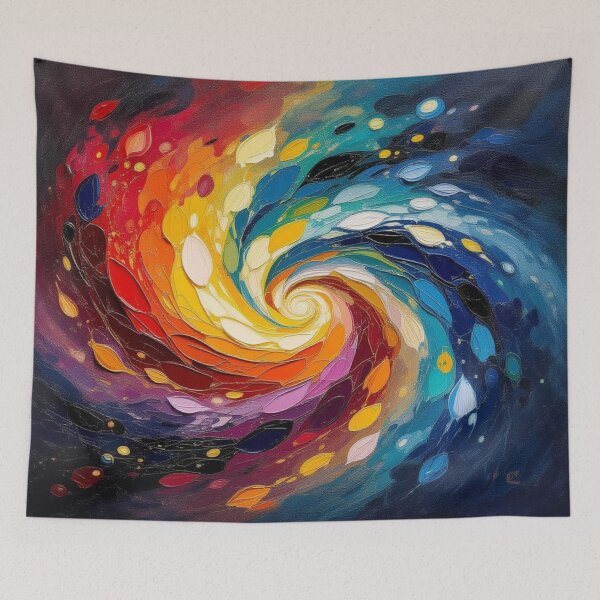 Item preview, Spiral Leaves in Motion – van Gogh Style meets Cosmic Flow for Dreamers & Color Poets designed and sold by FotoworldEdel.