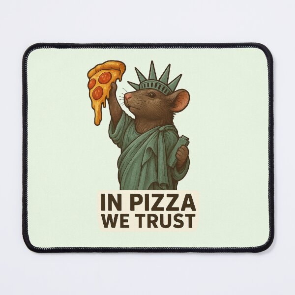 Item preview, Vintage Rat Statue of Liberty with Pizza – Funny NYC Parody Sticker designed and sold by YuliaHulia.