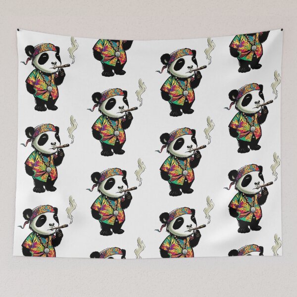 Item preview, 70'S Hippie Panda Smoking designed and sold by rolando-hines.