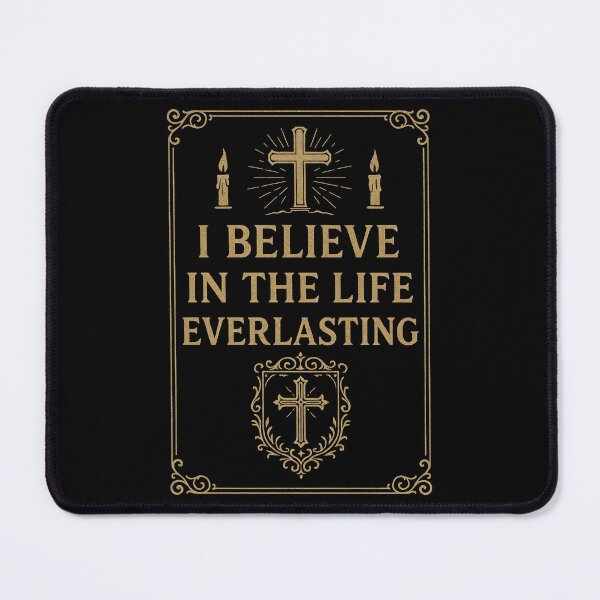 Item preview, Gold Foil Cross Design I Believe in the Life Everlasting. designed and sold by loveandlightrb.