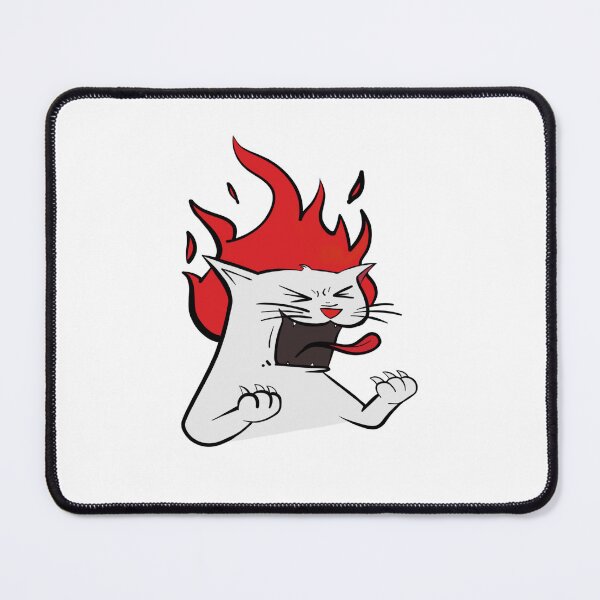 Item preview, Angry white cat designed and sold by TheGoodTheVibe.