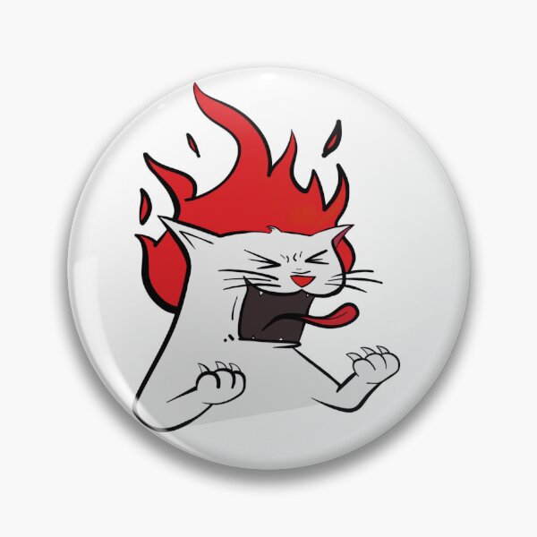 Item preview, Angry white cat designed and sold by TheGoodTheVibe.