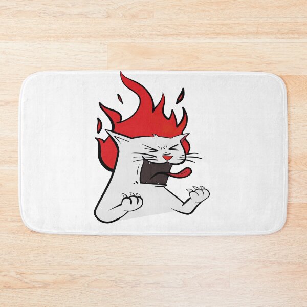 Item preview, Angry white cat designed and sold by TheGoodTheVibe.