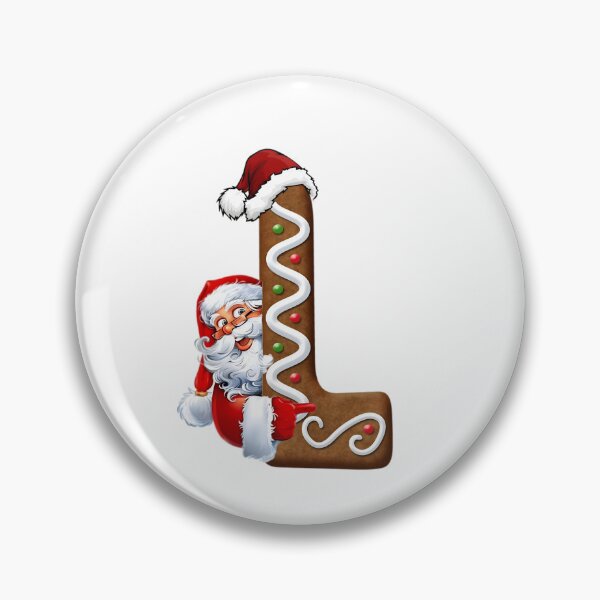 Item preview, Gingerbread Letter L Christmas Design | Cute Santa Alphabet Cookie Art designed and sold by Pandastore14.