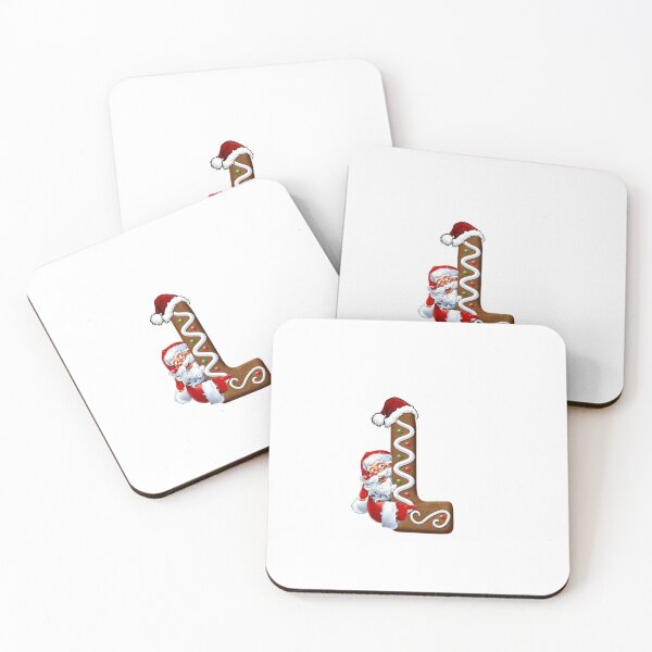 Item preview, Gingerbread Letter L Christmas Design | Cute Santa Alphabet Cookie Art designed and sold by Pandastore14.
