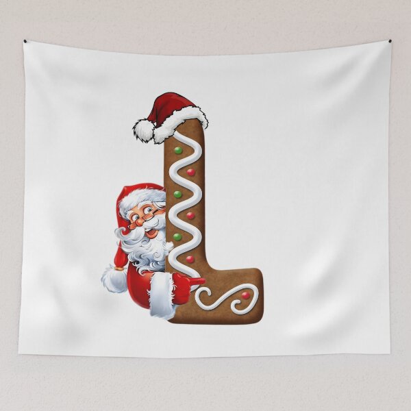 Item preview, Gingerbread Letter L Christmas Design | Cute Santa Alphabet Cookie Art designed and sold by Pandastore14.