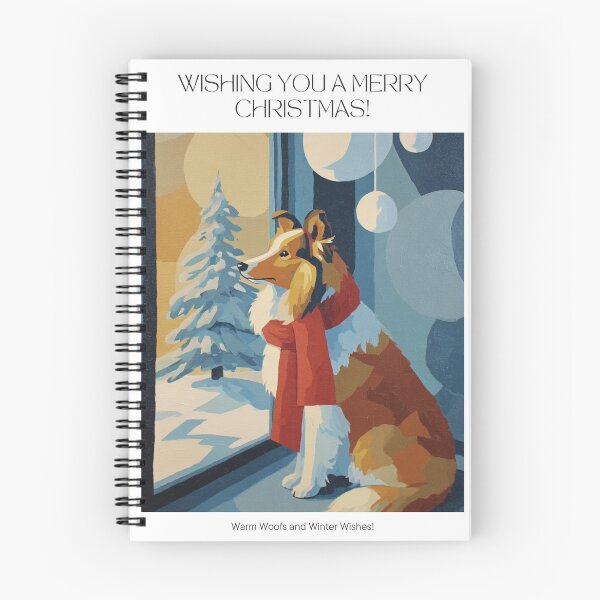 Item preview, Rough Collie Christmas Card designed and sold by NomadCanvas.
