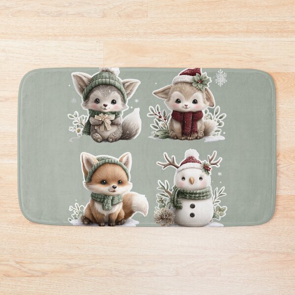 Item preview, Woodland Christmas Animals Set 6 designed and sold by PaintbrushPlace.