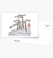 Flat Trees Landscape Postcards