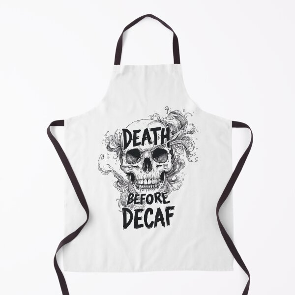 Item preview, Death Before Decaf • Coffee Skull Doodle Art designed and sold by Erik Visnievskij.