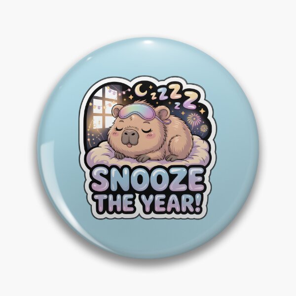 Item preview, Happy New Year Snooze the Year Chibi Capybara Sticker - Cozy Sleep Gift designed and sold by Nuist25.