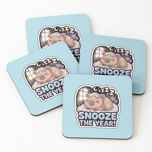 Item preview, Happy New Year Snooze the Year Chibi Capybara Sticker - Cozy Sleep Gift designed and sold by Nuist25.