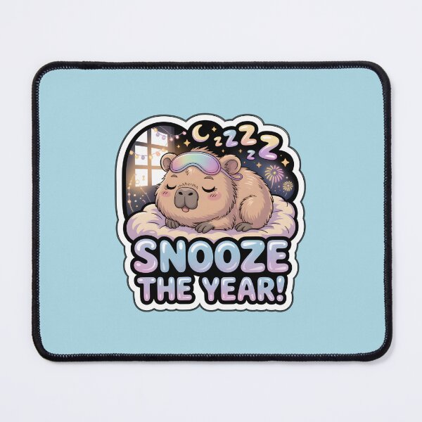 Item preview, Happy New Year Snooze the Year Chibi Capybara Sticker - Cozy Sleep Gift designed and sold by Nuist25.
